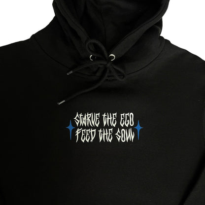 Feed the Soul' - JustBent, Premium Black Spiritual Hoodie